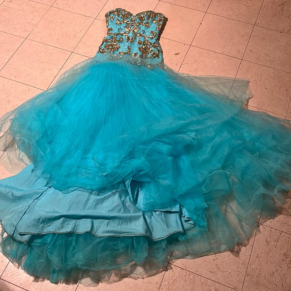 Teal Prom dress